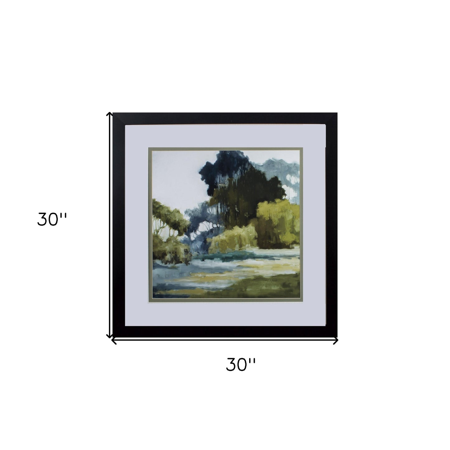 Set Of Two Bean Fields And Tall Trees Framed Art