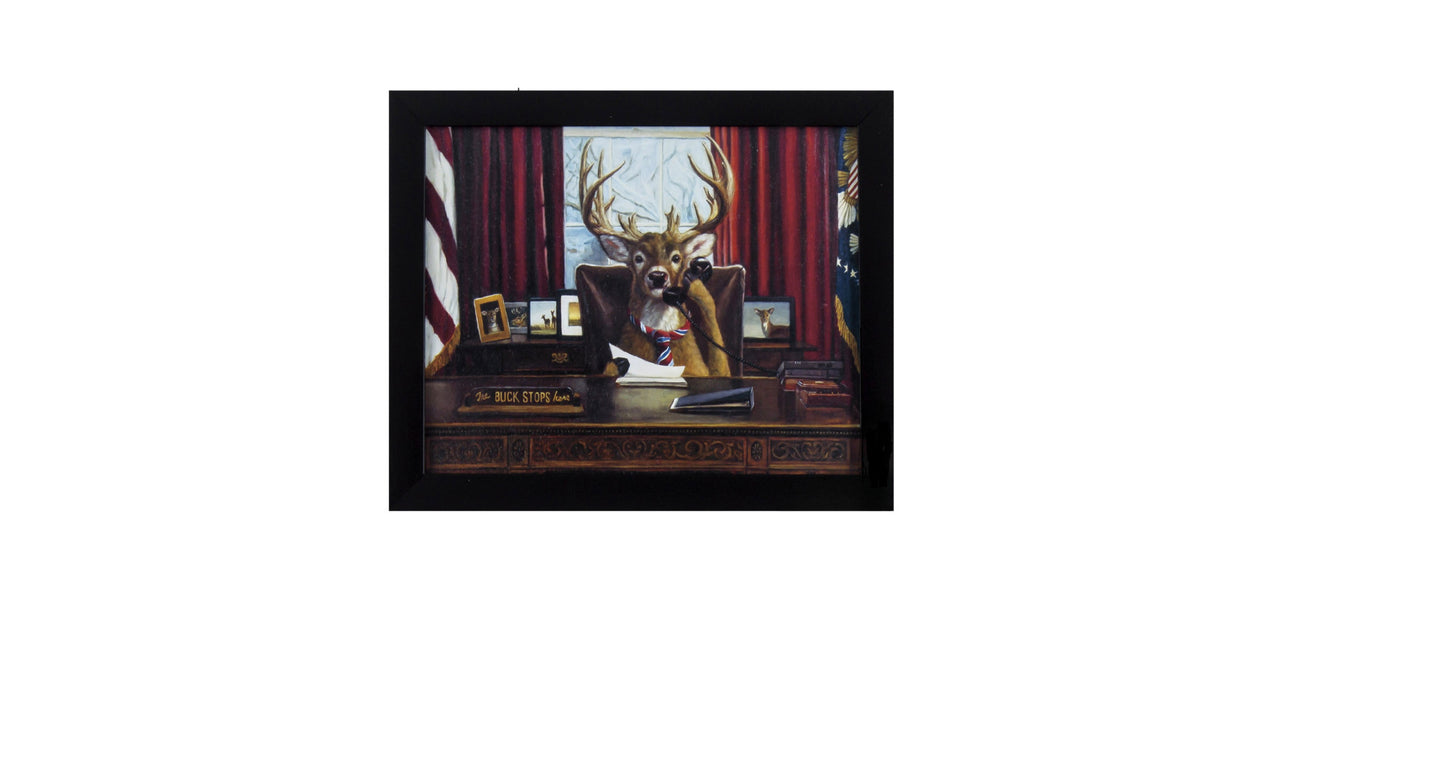 The Buck Stops Here Framed Art