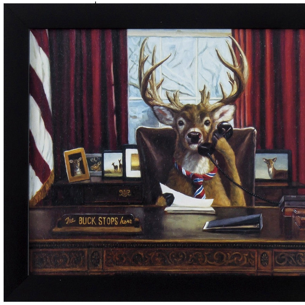 The Buck Stops Here Framed Art