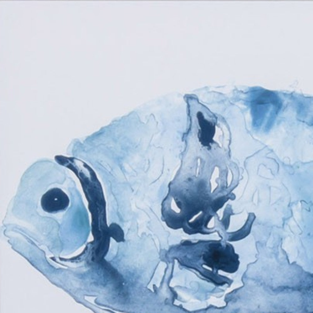 Set Of 2 Blue Watercolor Fish A Framed Art