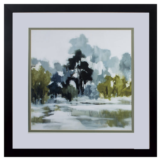 Reflections Watercolor Abstract Framed Art