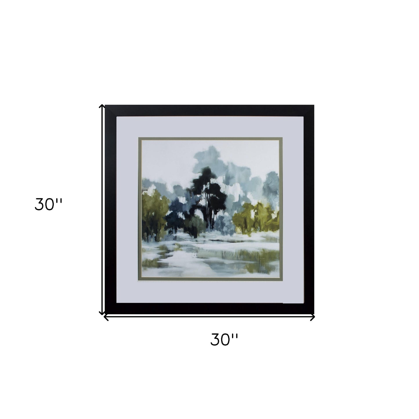 Reflections Watercolor Abstract Framed Art