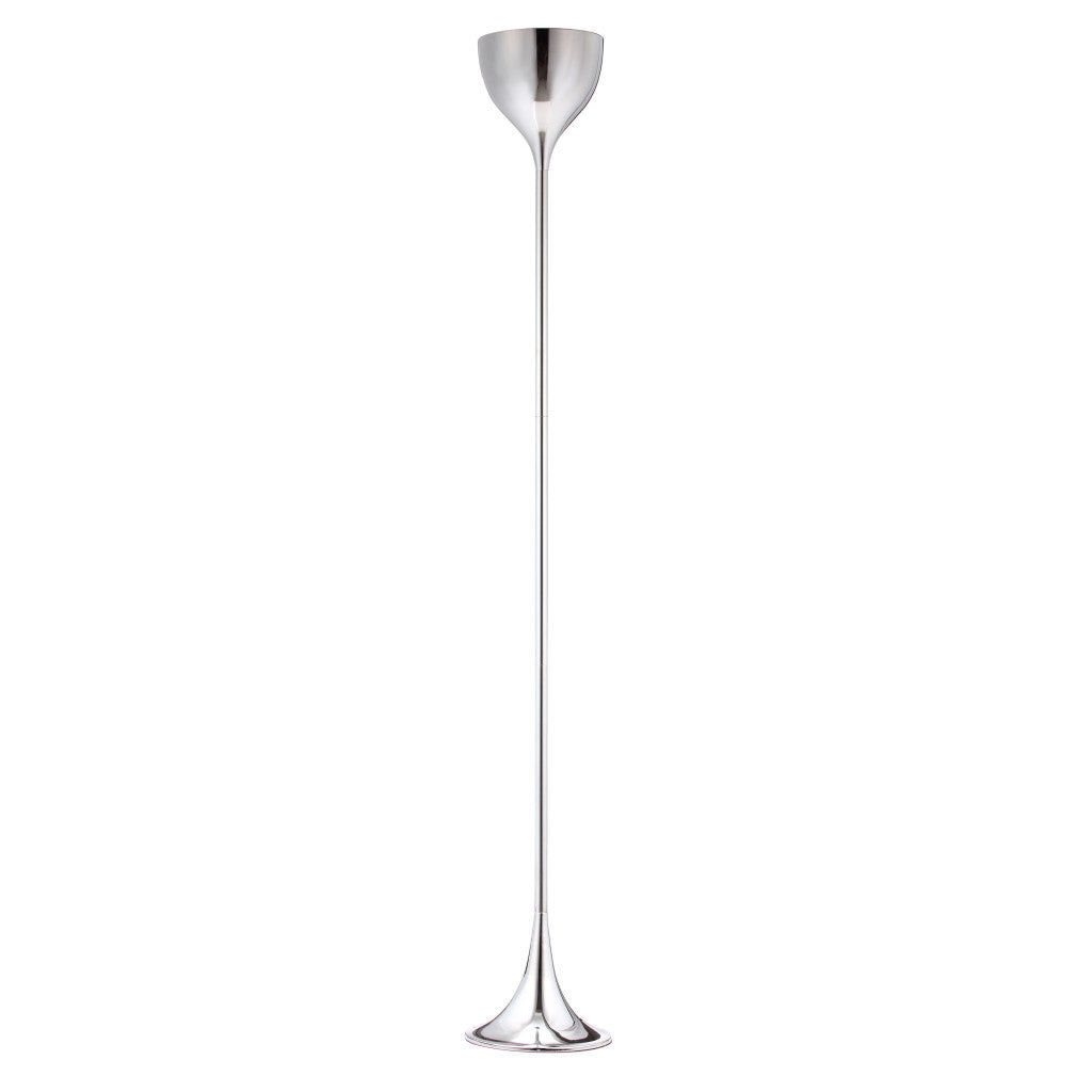 67" Steel Floor Lamp With Silver Steel Bell Shade