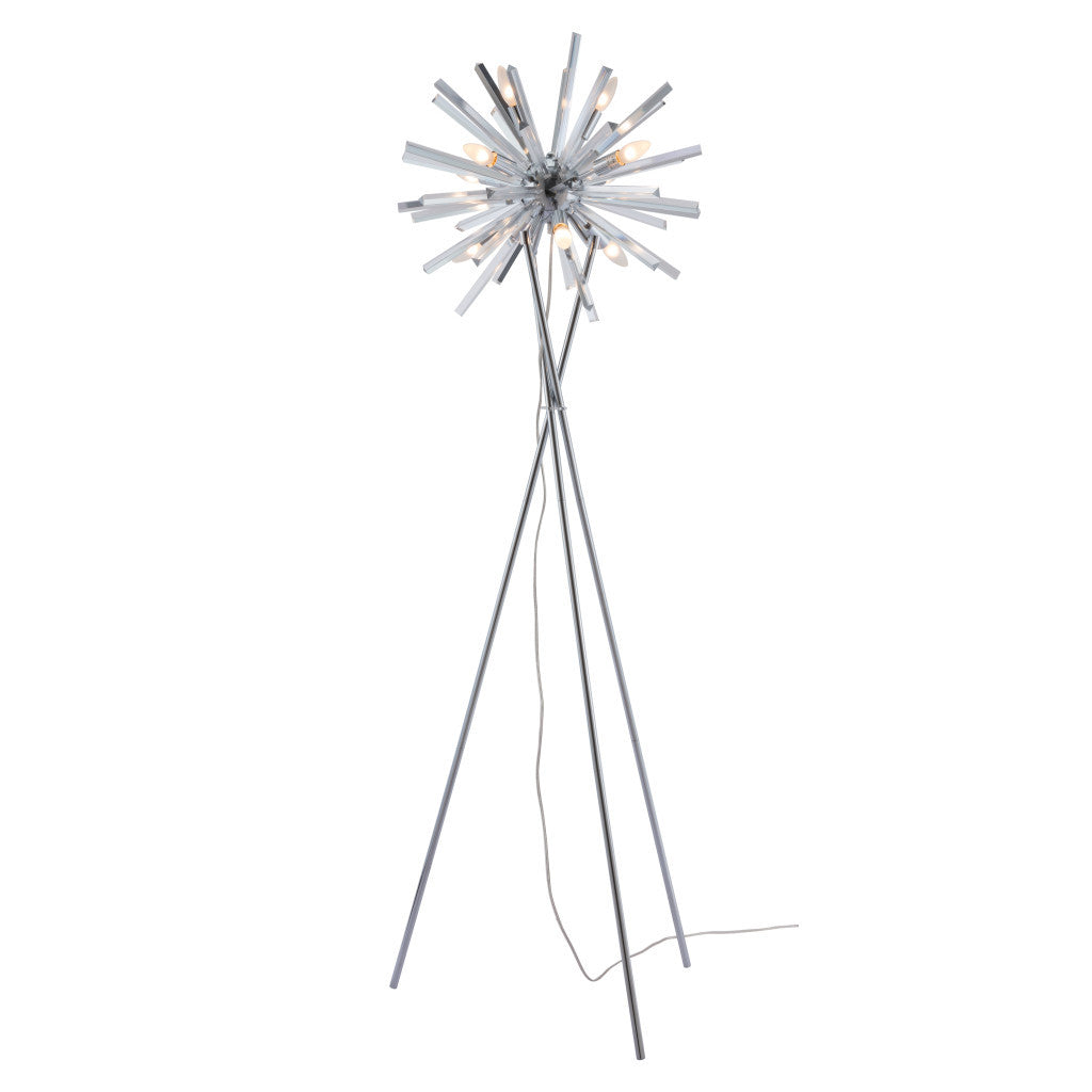 71" Steel Multi Light Traditional Shaped Floor Lamp