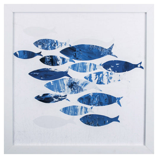 Marble Blue School of Fish 2 Wall Art