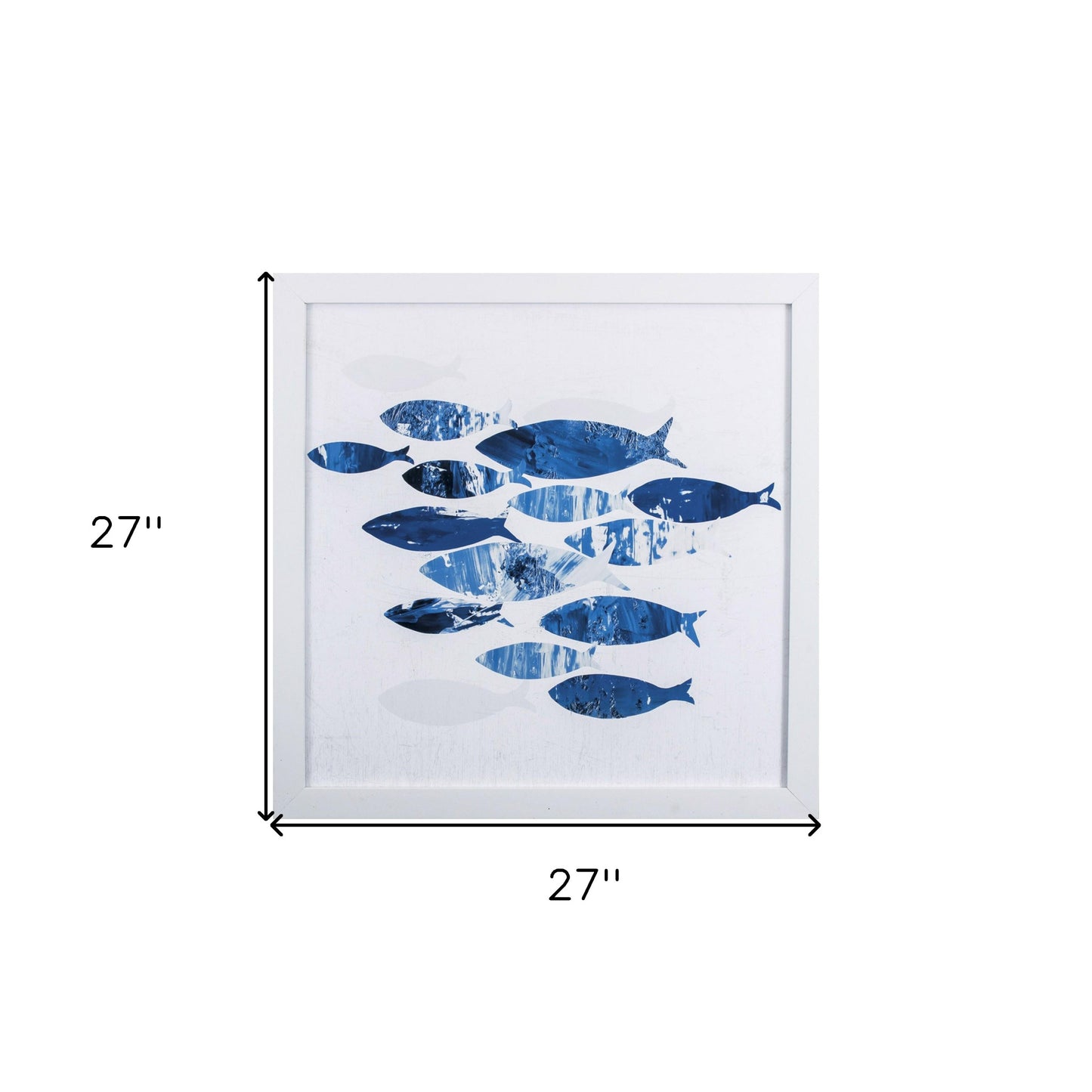 Marble Blue School of Fish 2 Wall Art