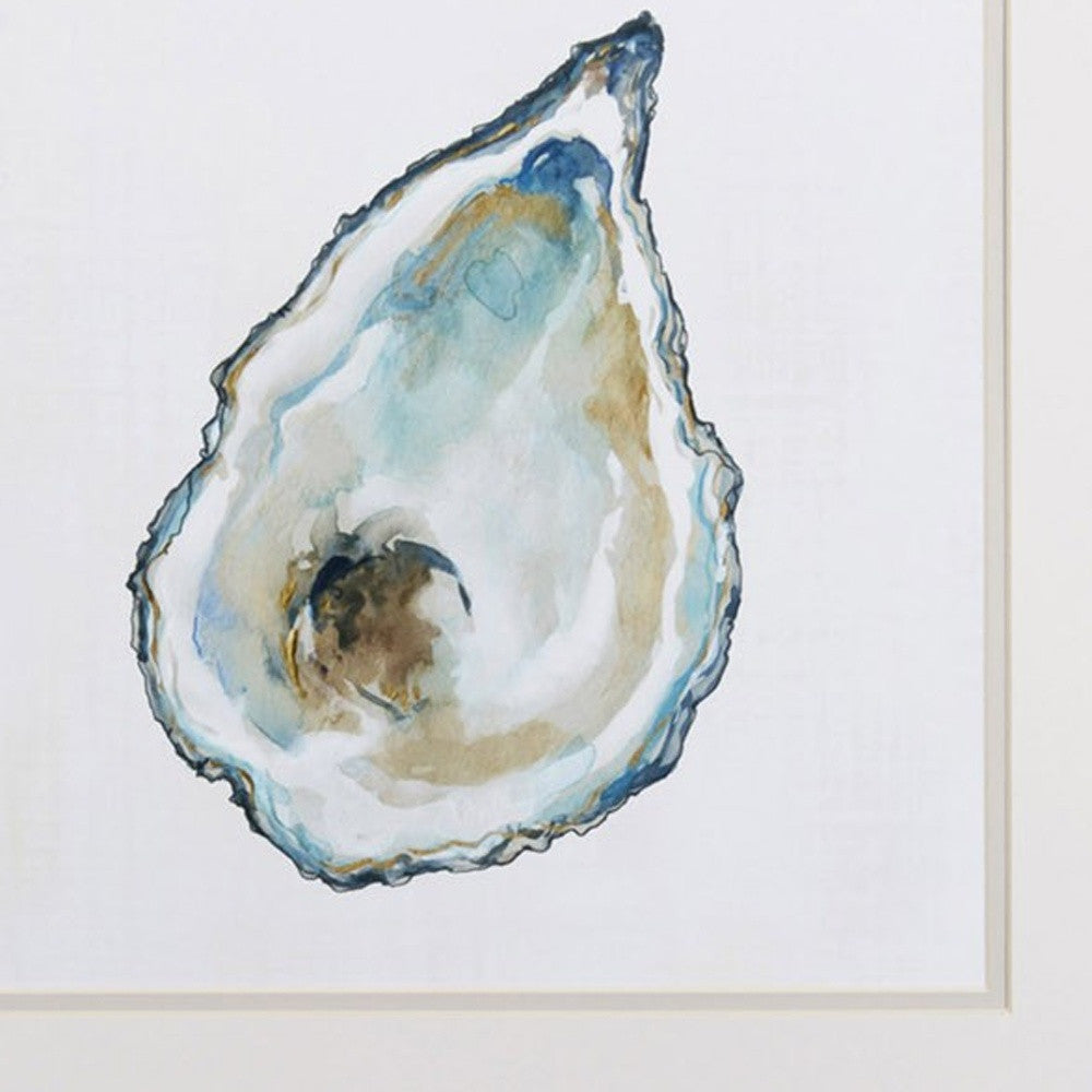 Set of Two Oysters Watercolor Framed Wall Art