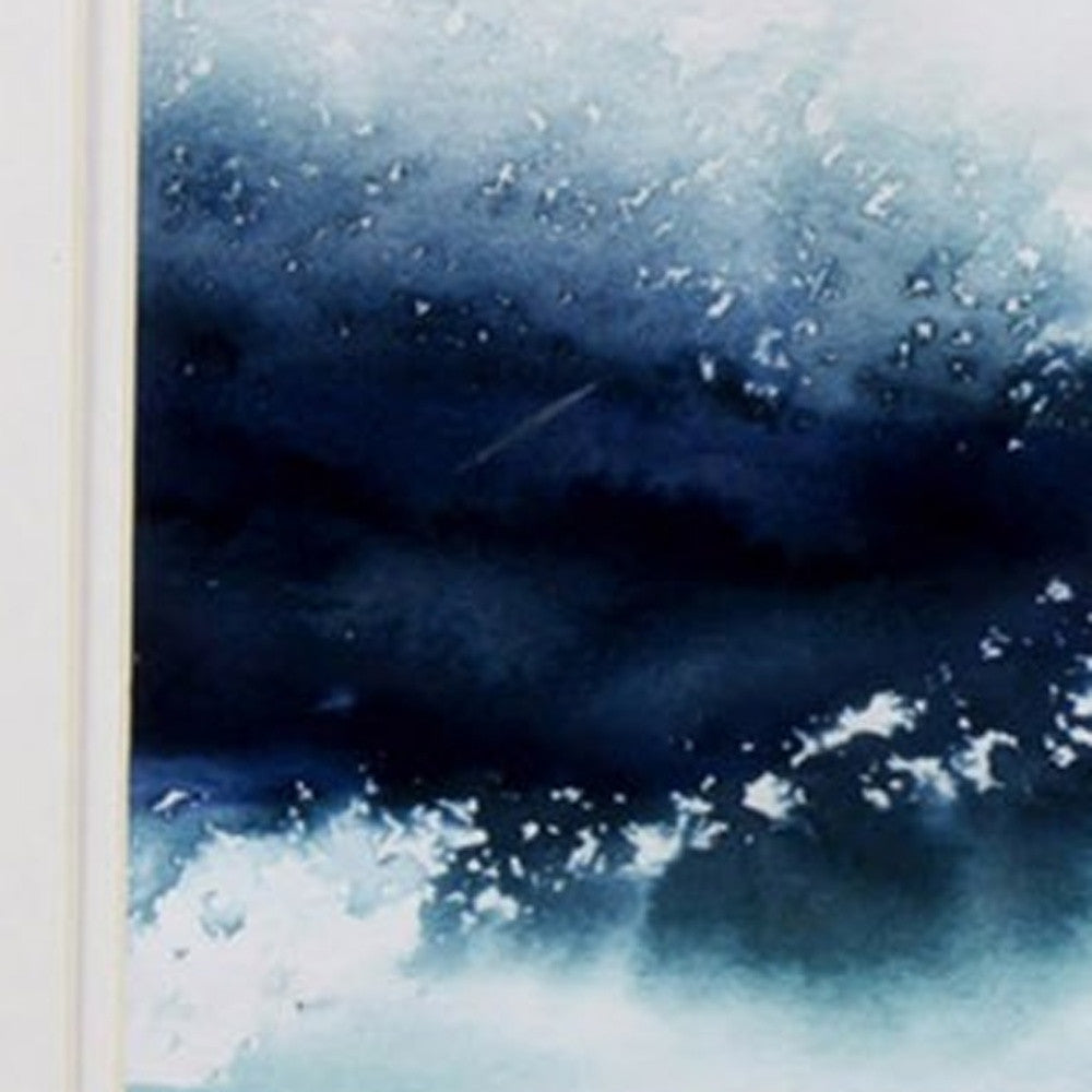 Set of Two Ocean Wave Watercolor Wall Art