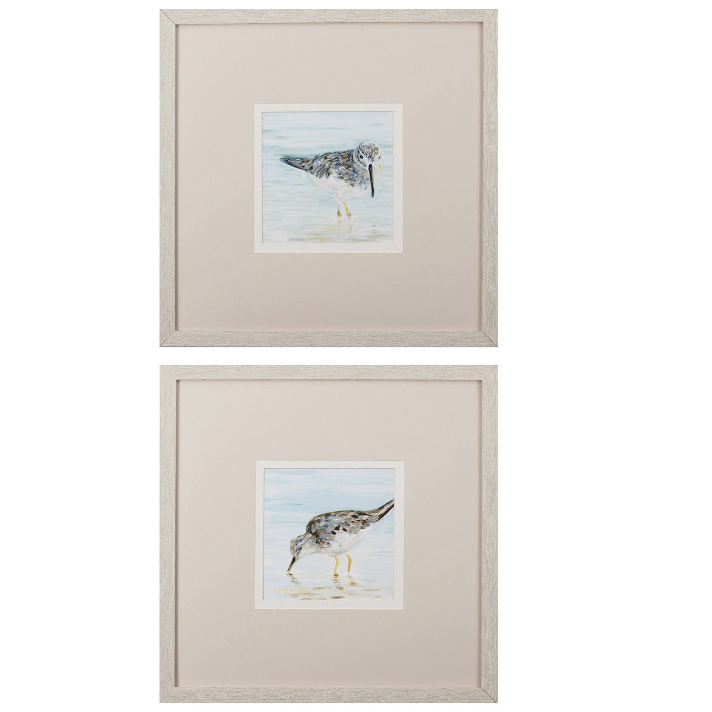 Set of Two Sandpipers Watercolor Wall Art