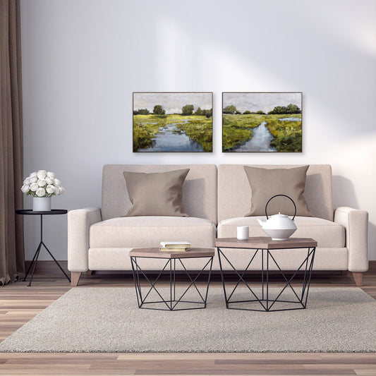 Set of Two Peaceful Fields Wall Art