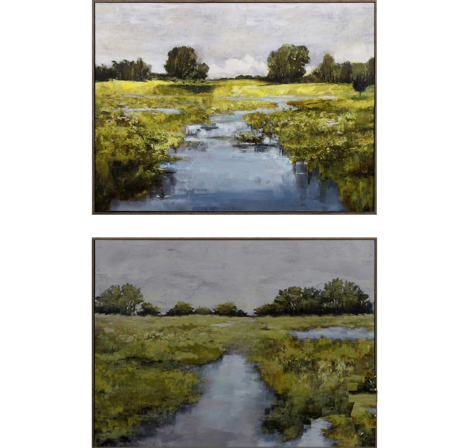 Set of Two Peaceful Fields Wall Art