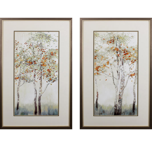 Set of Two Trees in the Fall Wall Art