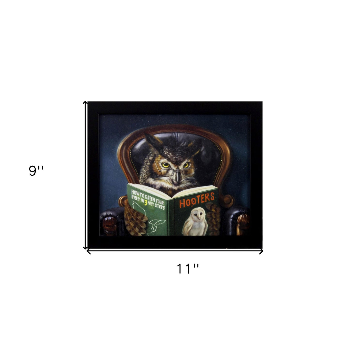 Quirky Hooters Owl Manual Textured Wall Art