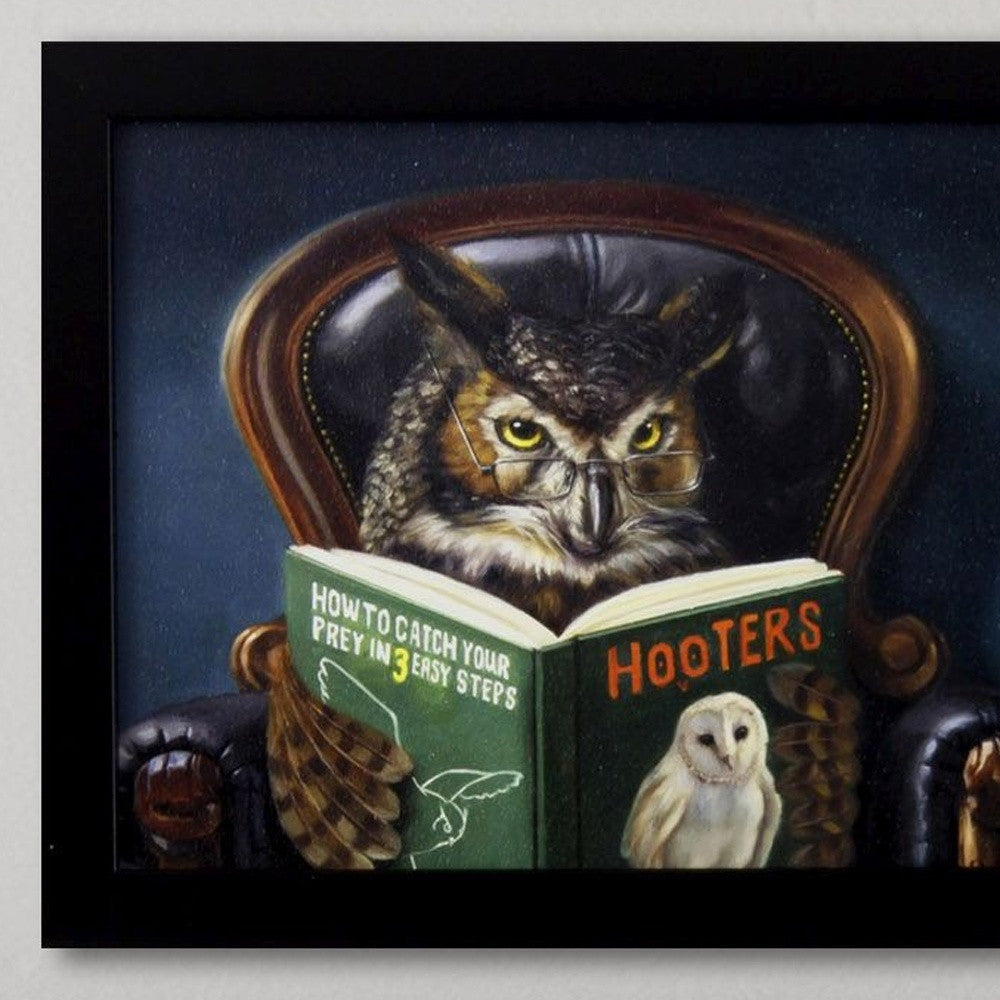 Quirky Hooters Owl Manual Textured Wall Art