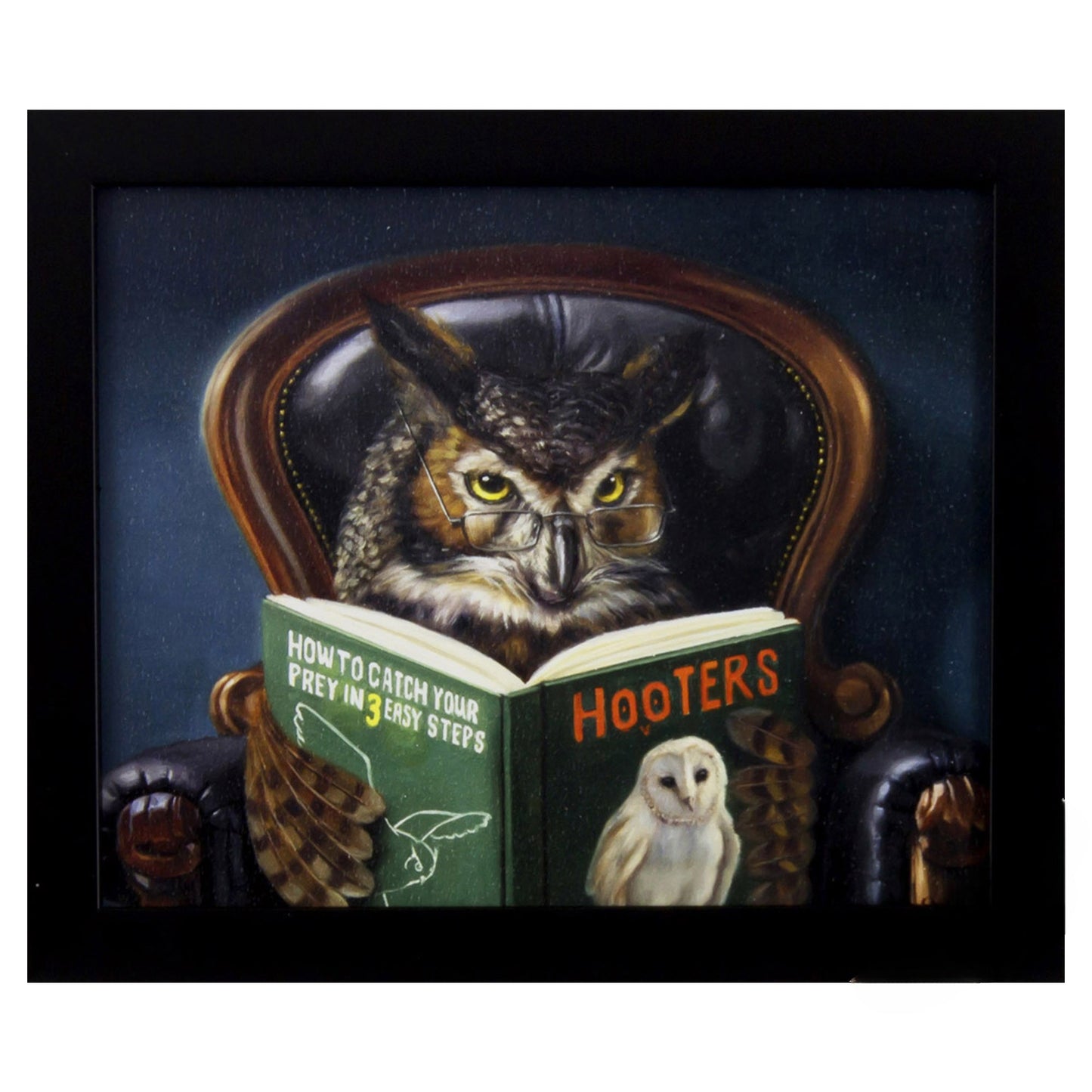 Quirky Hooters Owl Manual Textured Wall Art