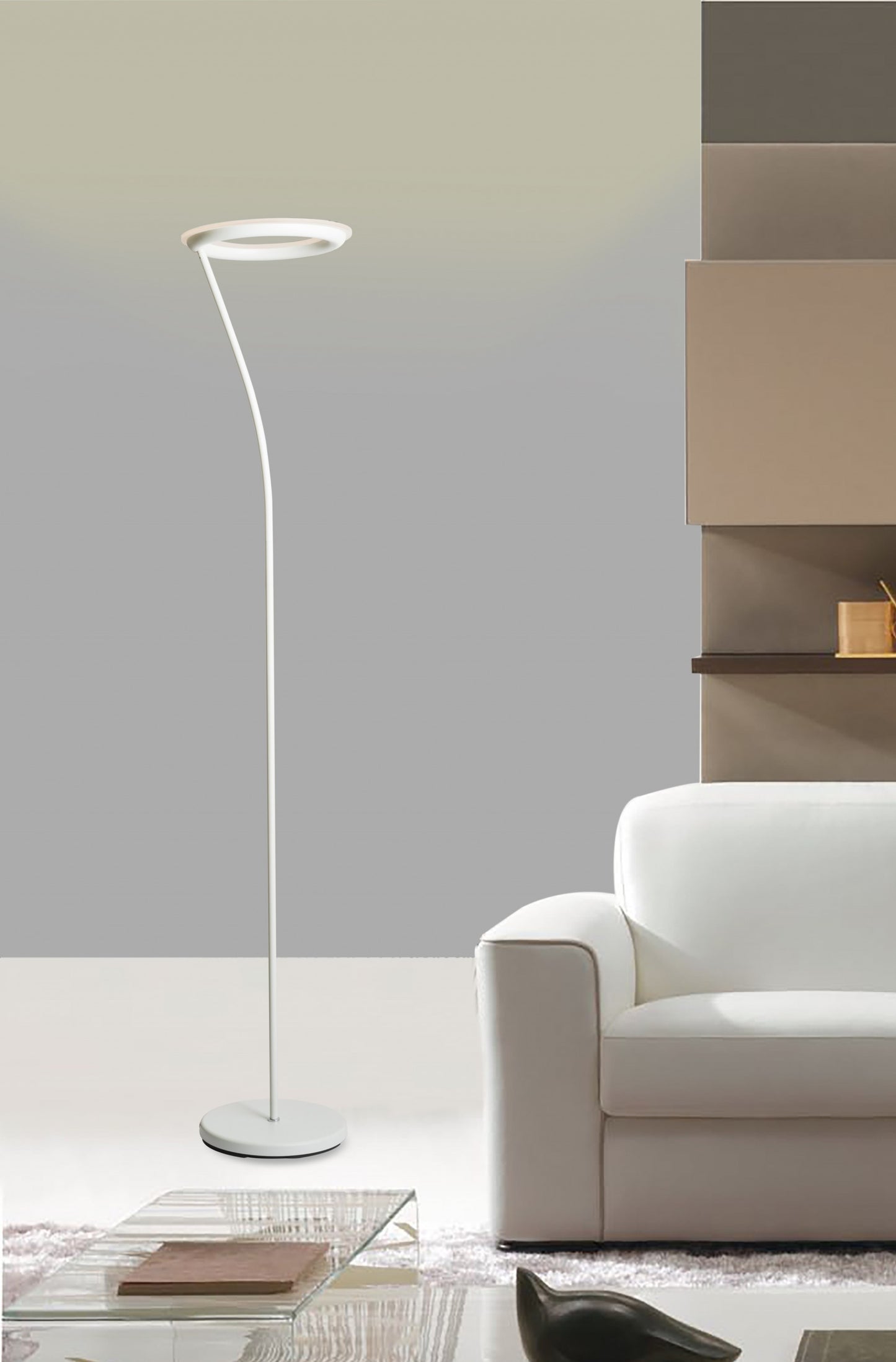 73" White LED Torchiere Floor Lamp