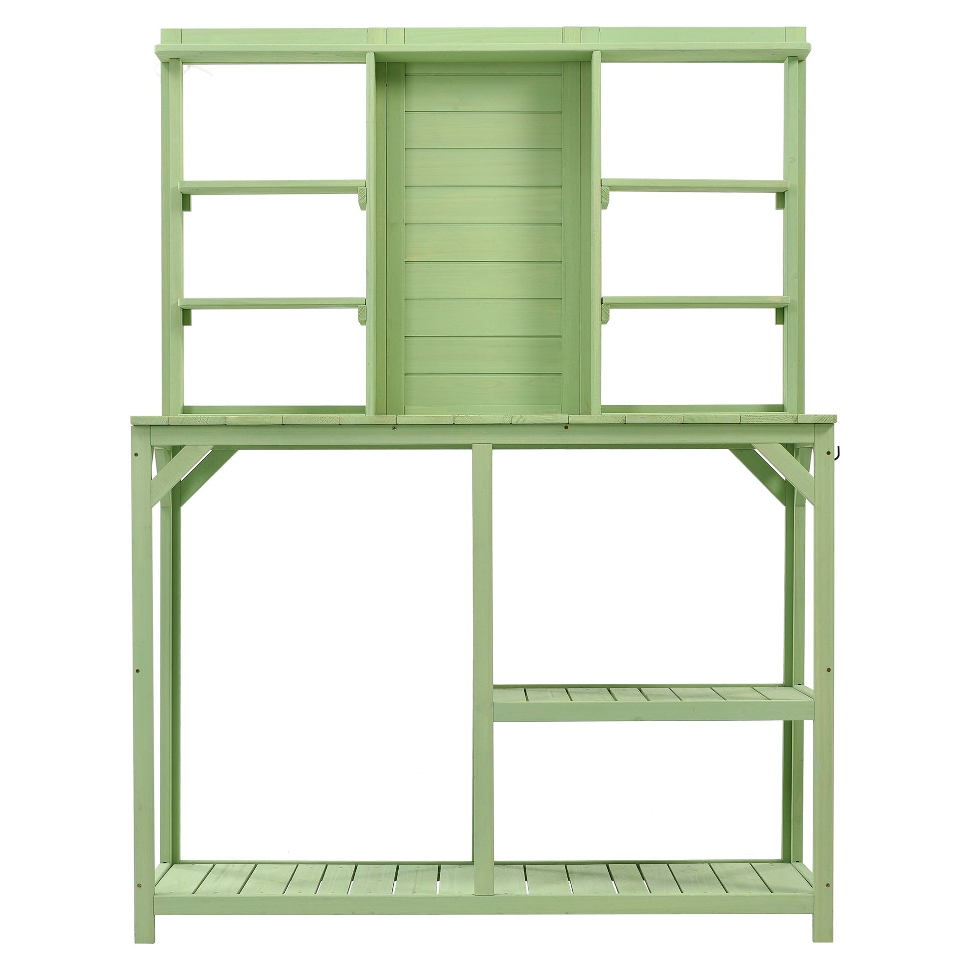 TOPMAX 64.6" Large Outdoor Potting Bench (Green)-7