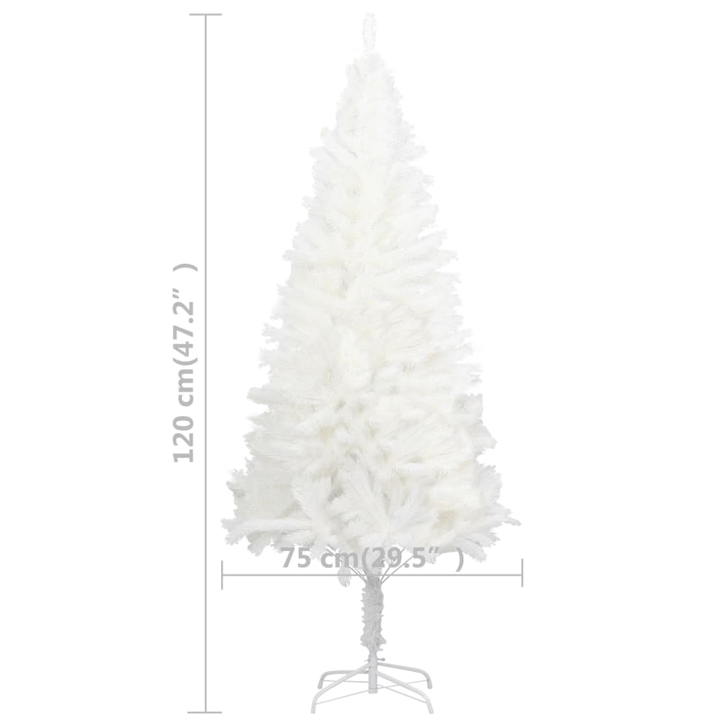 vidaXL Artificial Christmas Tree with Stand White PE Holiday Decor Multi Sizes-5