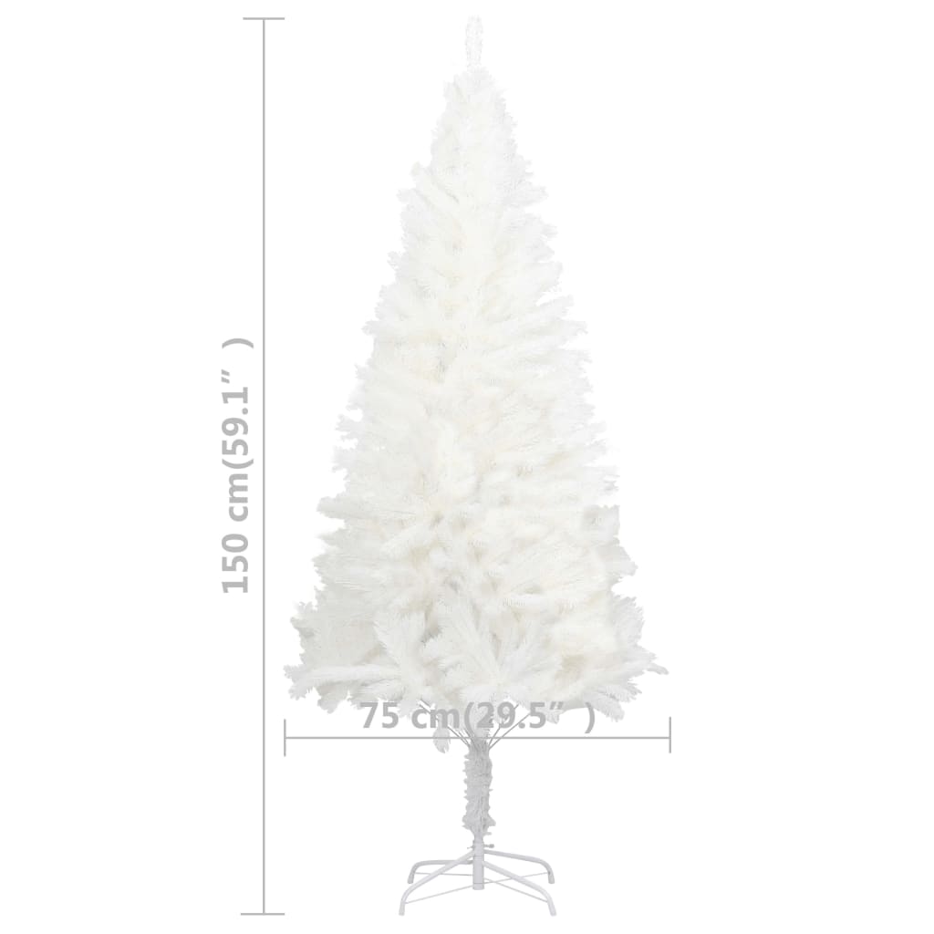 vidaXL Artificial Christmas Tree with Stand White PE Holiday Decor Multi Sizes-11