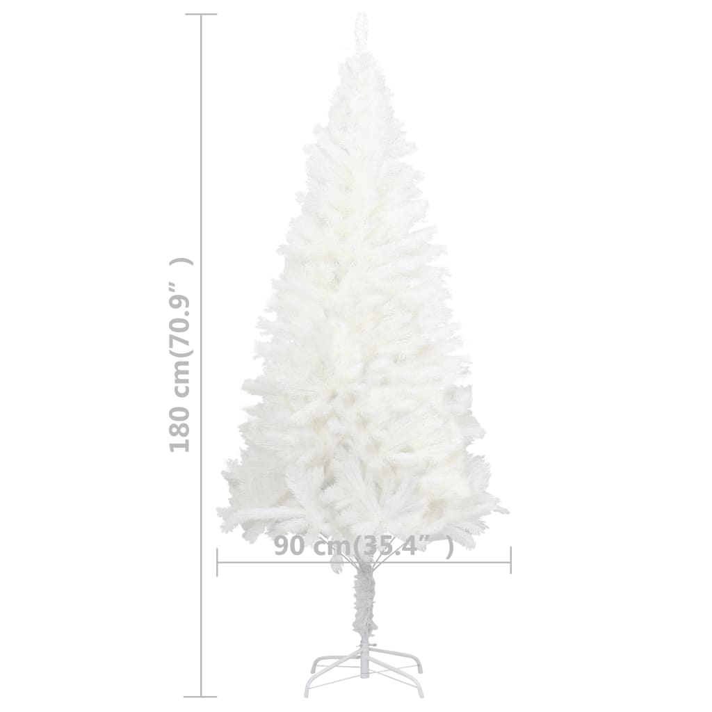 vidaXL Artificial Christmas Tree with Stand White PE Holiday Decor Multi Sizes-17