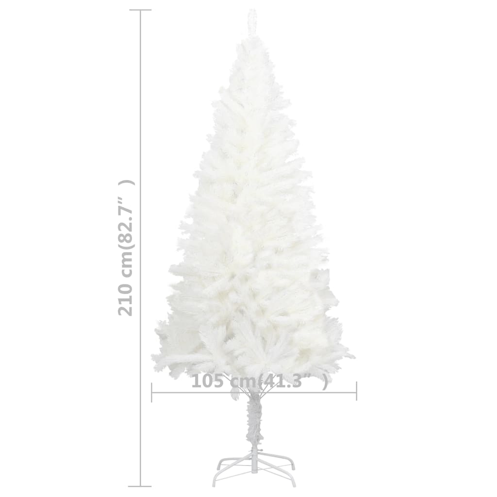 vidaXL Artificial Christmas Tree with Stand White PE Holiday Decor Multi Sizes-23