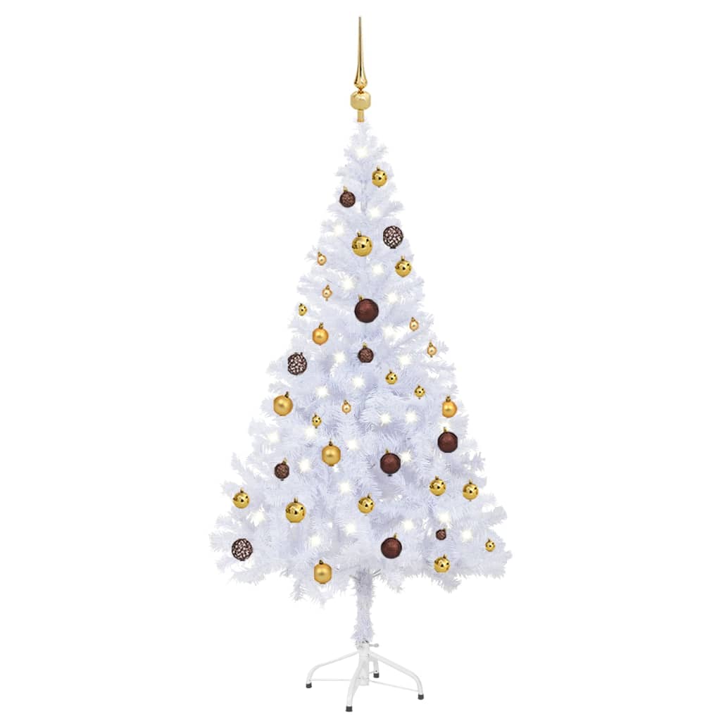 vidaXL Artificial Christmas Tree with LEDs&Ball Set L Multi Colors/Sizes-4