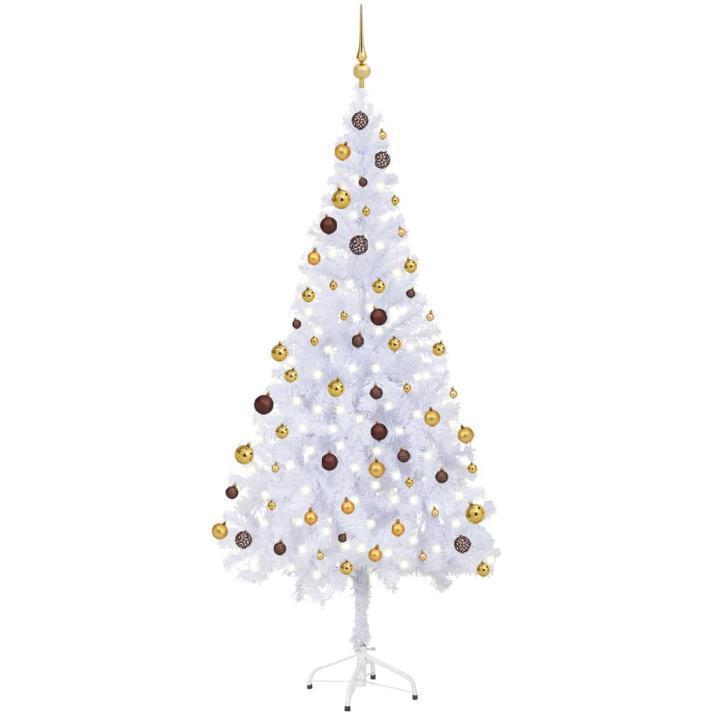 vidaXL Artificial Christmas Tree with LEDs&Ball Set L Multi Colors/Sizes-6