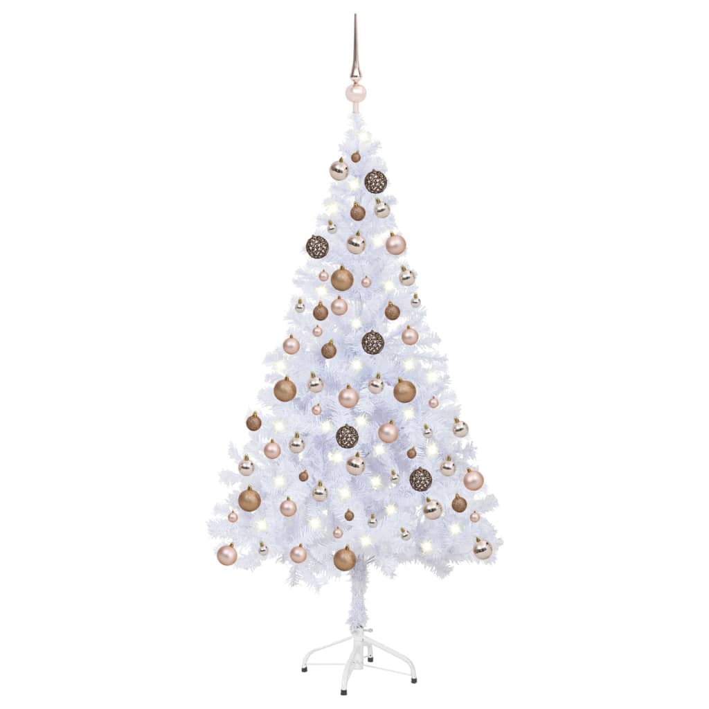 vidaXL Artificial Christmas Tree with LEDs&Ball Set L Multi Colors/Sizes-16