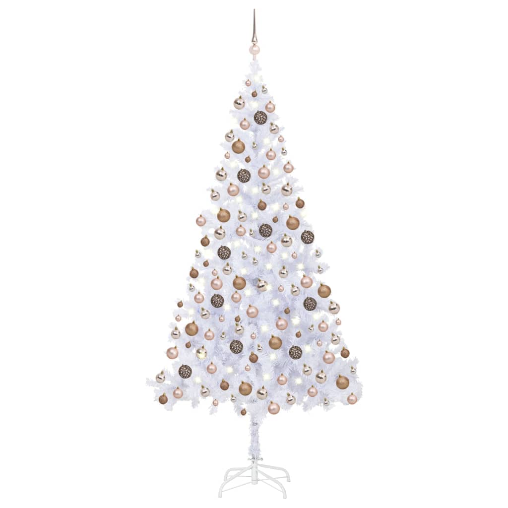 vidaXL Artificial Christmas Tree with LEDs&Ball Set L Multi Colors/Sizes-20