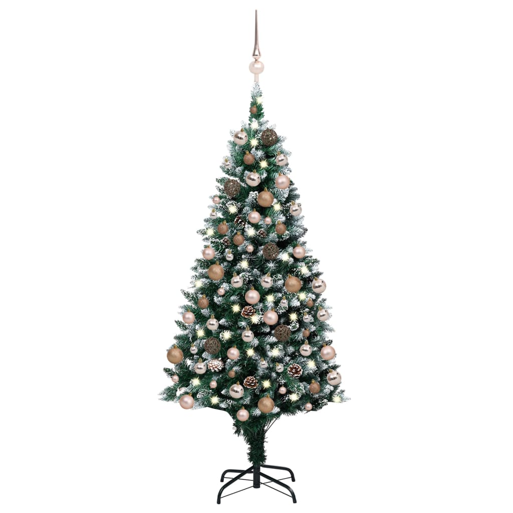 vidaXL Artificial Christmas Tree w/LEDs&Ball Set&Pinecones Multi Colors/Sizes-10