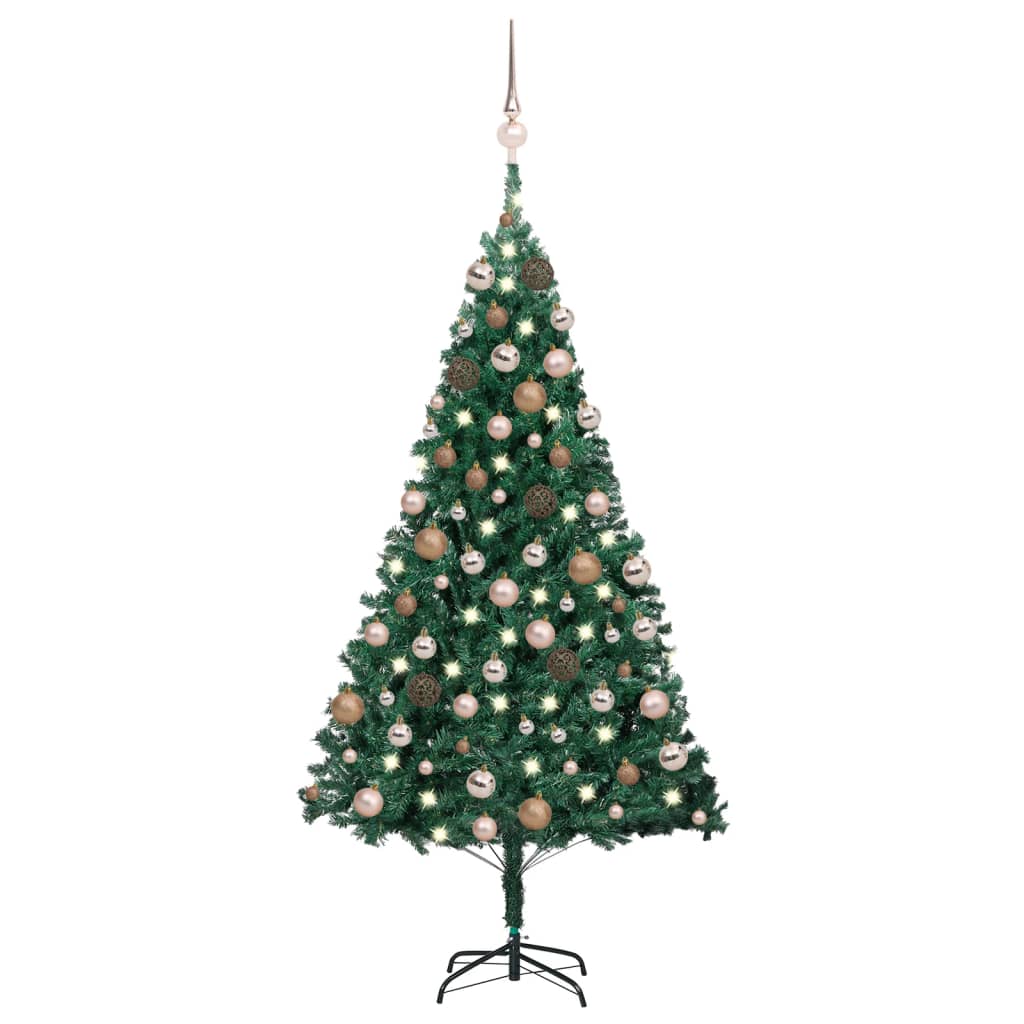 vidaXL Artificial Christmas Tree w/LEDs&Ball Set Decor Multi Colors/Sizes-8