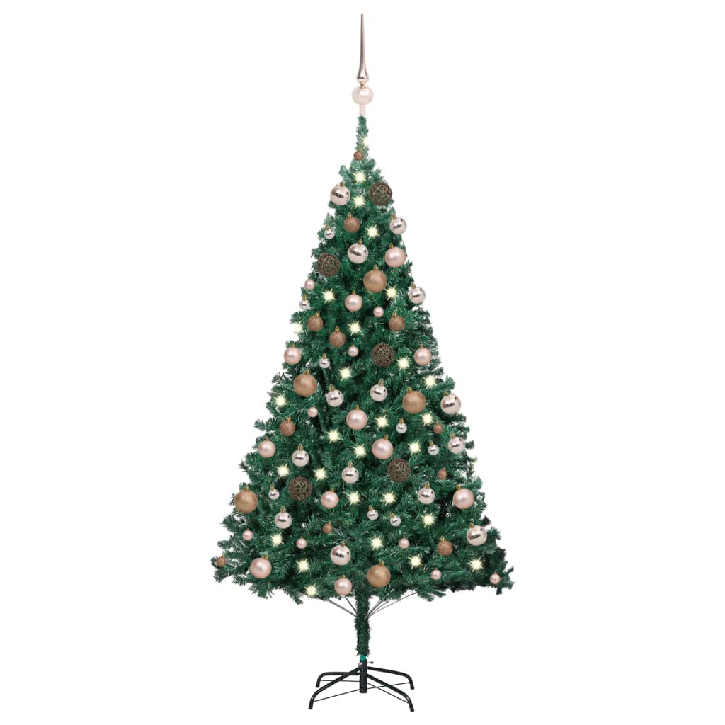 vidaXL Artificial Christmas Tree w/LEDs&Ball Set Decor Multi Colors/Sizes-10