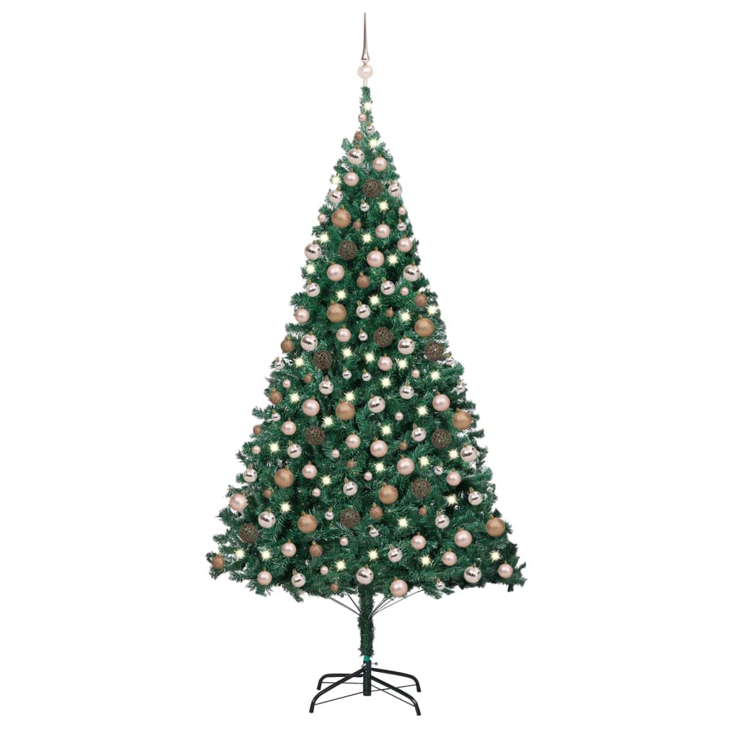 vidaXL Artificial Christmas Tree w/LEDs&Ball Set Decor Multi Colors/Sizes-12