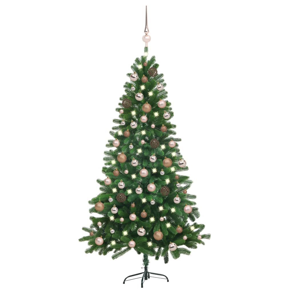 vidaXL Artificial Christmas Tree with LEDs&Ball Set Xmas Multi Colors/Sizes-16