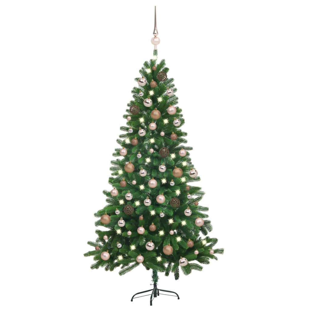 vidaXL Artificial Christmas Tree with LEDs&Ball Set Xmas Multi Colors/Sizes-18