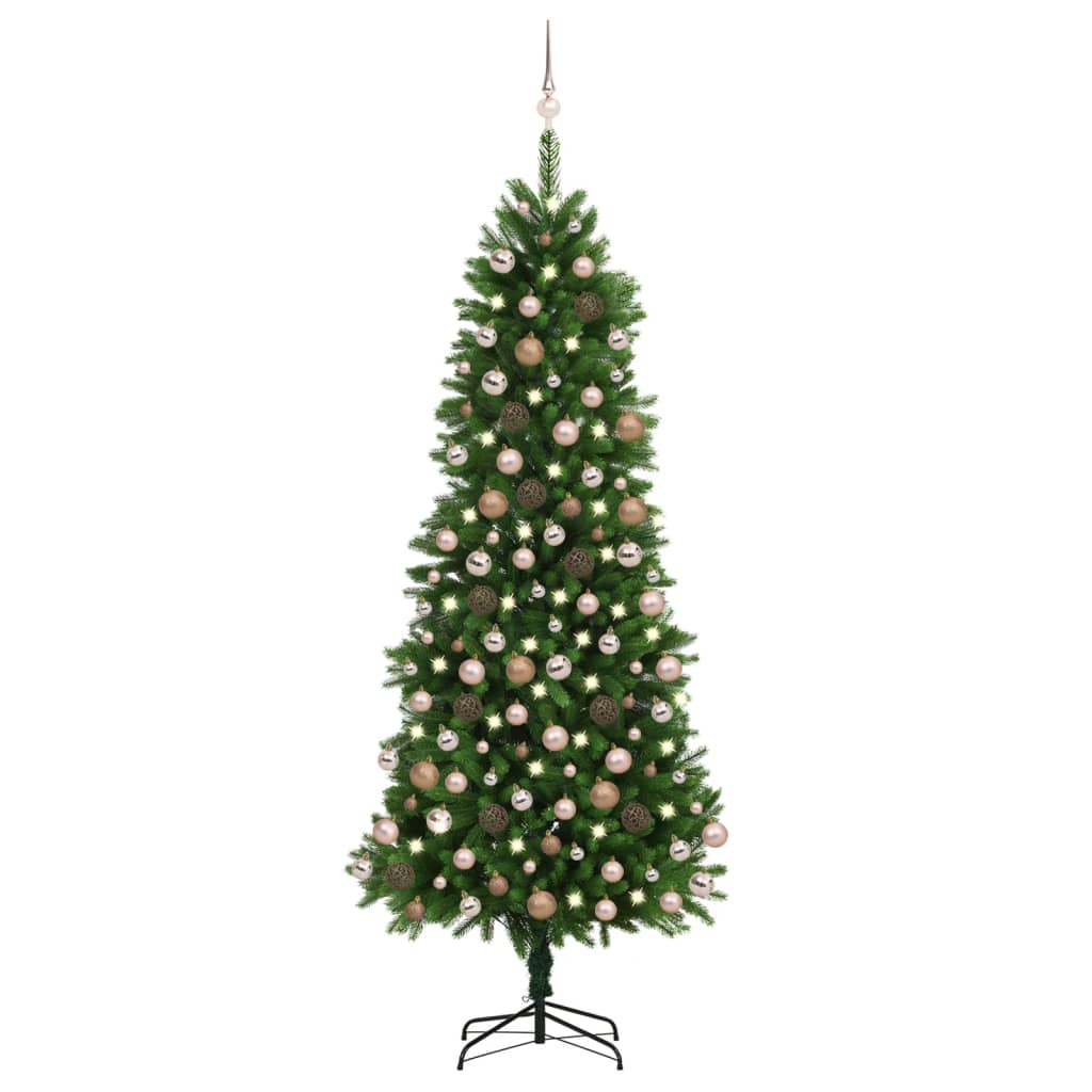 vidaXL Artificial Christmas Tree with LEDs&Ball Set Xmas Multi Colors/Sizes-22