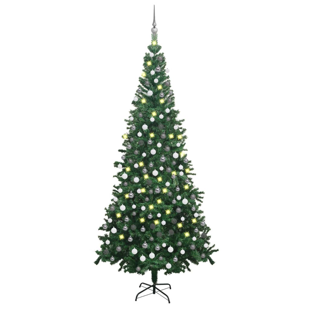 vidaXL Artificial Christmas Tree with LEDs&Ball Set L Multi Colors/Sizes-26