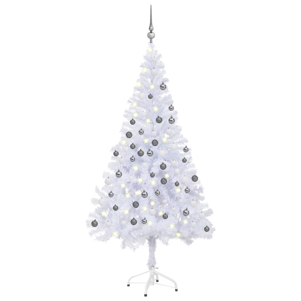 vidaXL Artificial Christmas Tree with LEDs&Ball Set L Multi Colors/Sizes-28