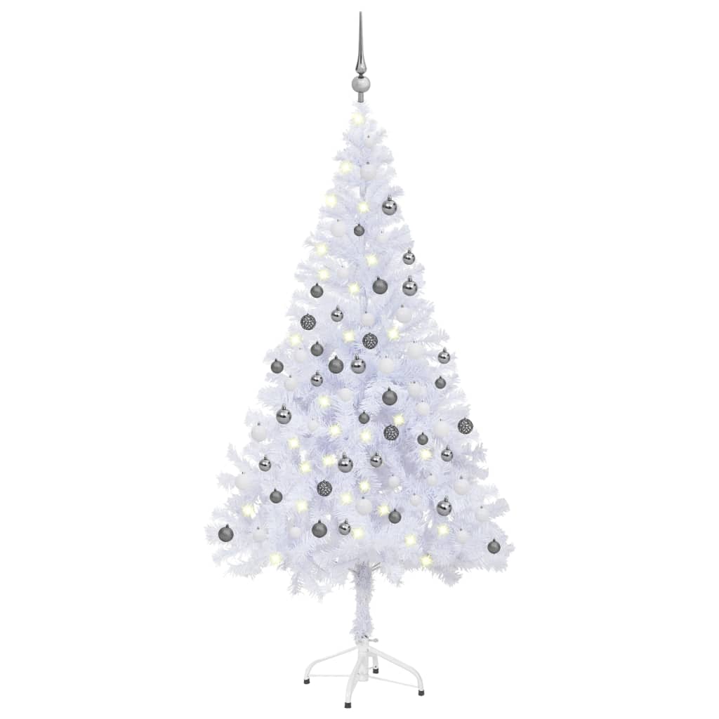 vidaXL Artificial Christmas Tree with LEDs&Ball Set L Multi Colors/Sizes-30