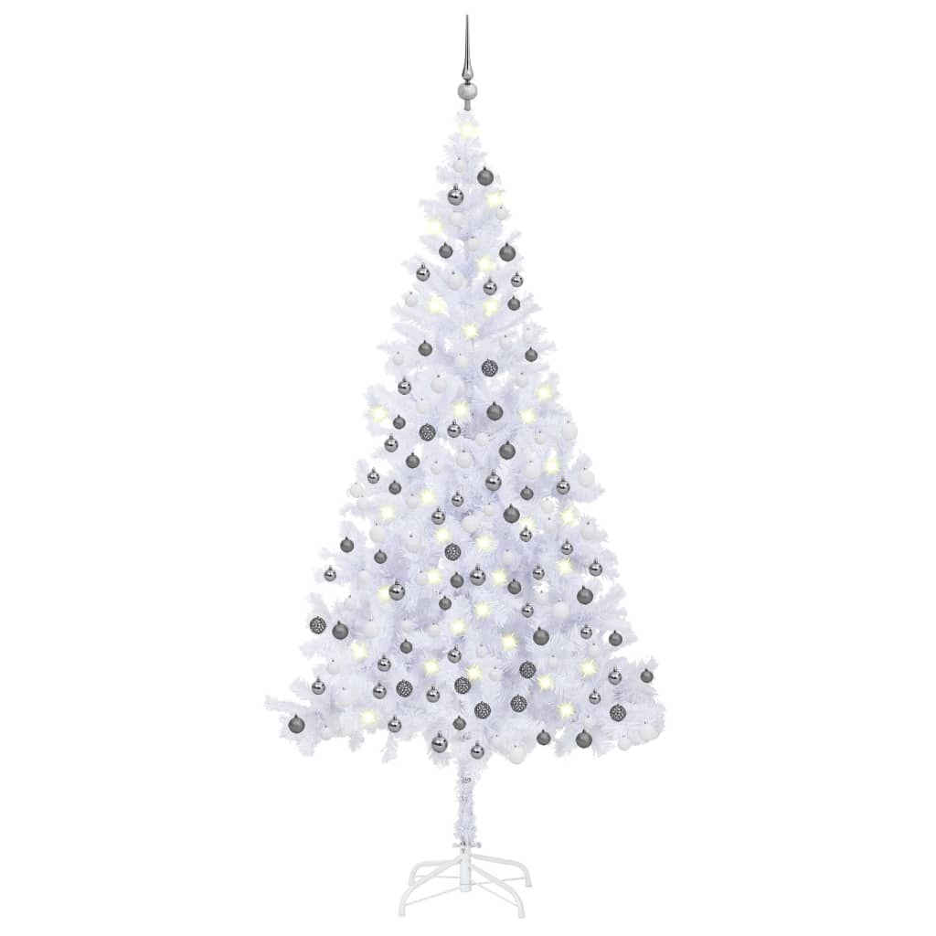 vidaXL Artificial Christmas Tree with LEDs&Ball Set L Multi Colors/Sizes-32