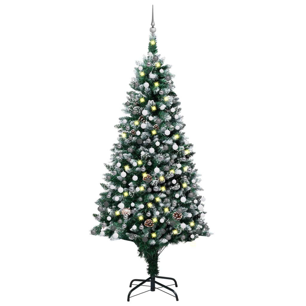 vidaXL Artificial Christmas Tree w/LEDs&Ball Set&Pinecones Multi Colors/Sizes-20