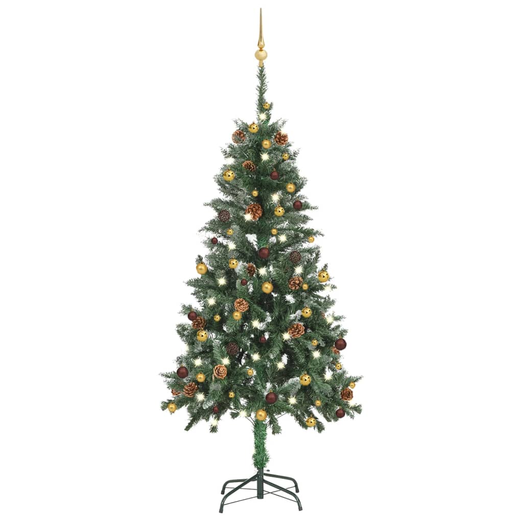 vidaXL Artificial Christmas Tree with LEDs&Ball Set&Pine Multi Colors/Sizes-6