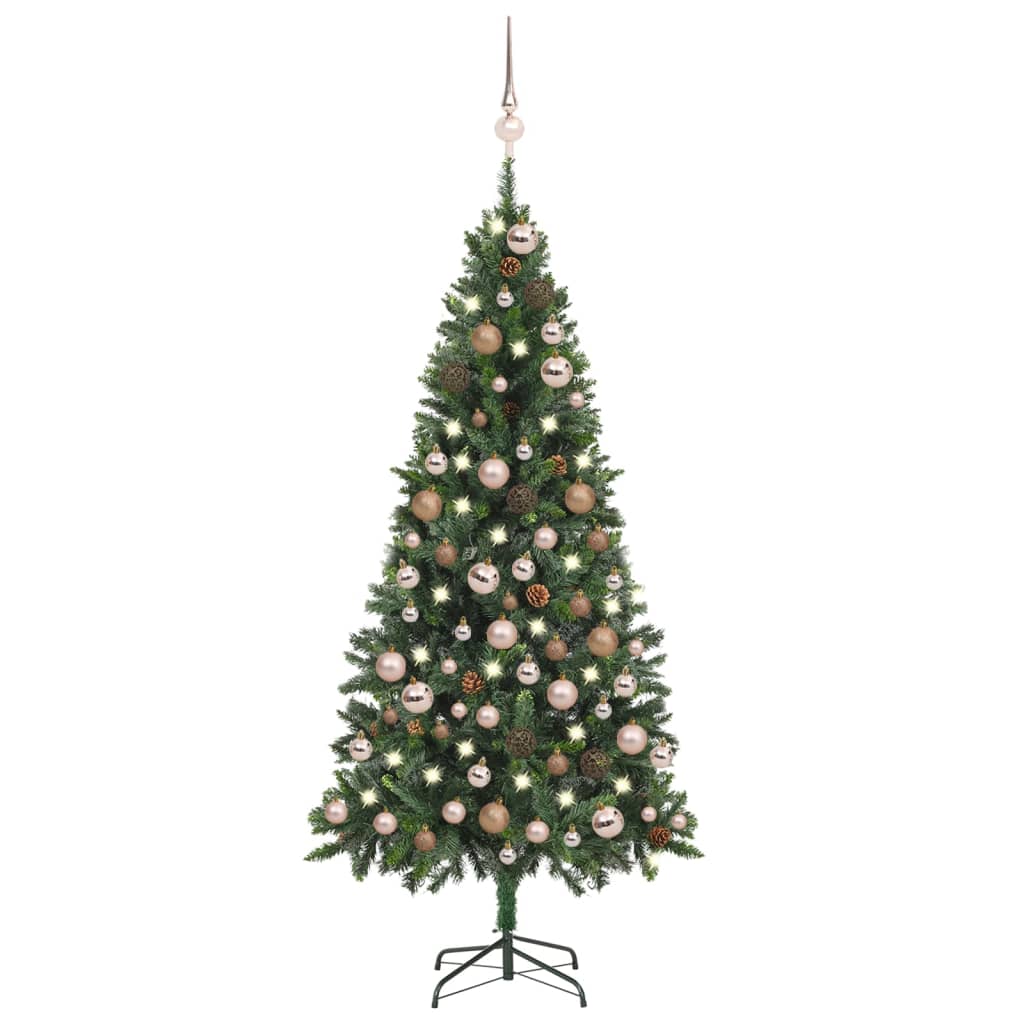 vidaXL Artificial Christmas Tree with LEDs&Ball Set&Pine Multi Colors/Sizes-12