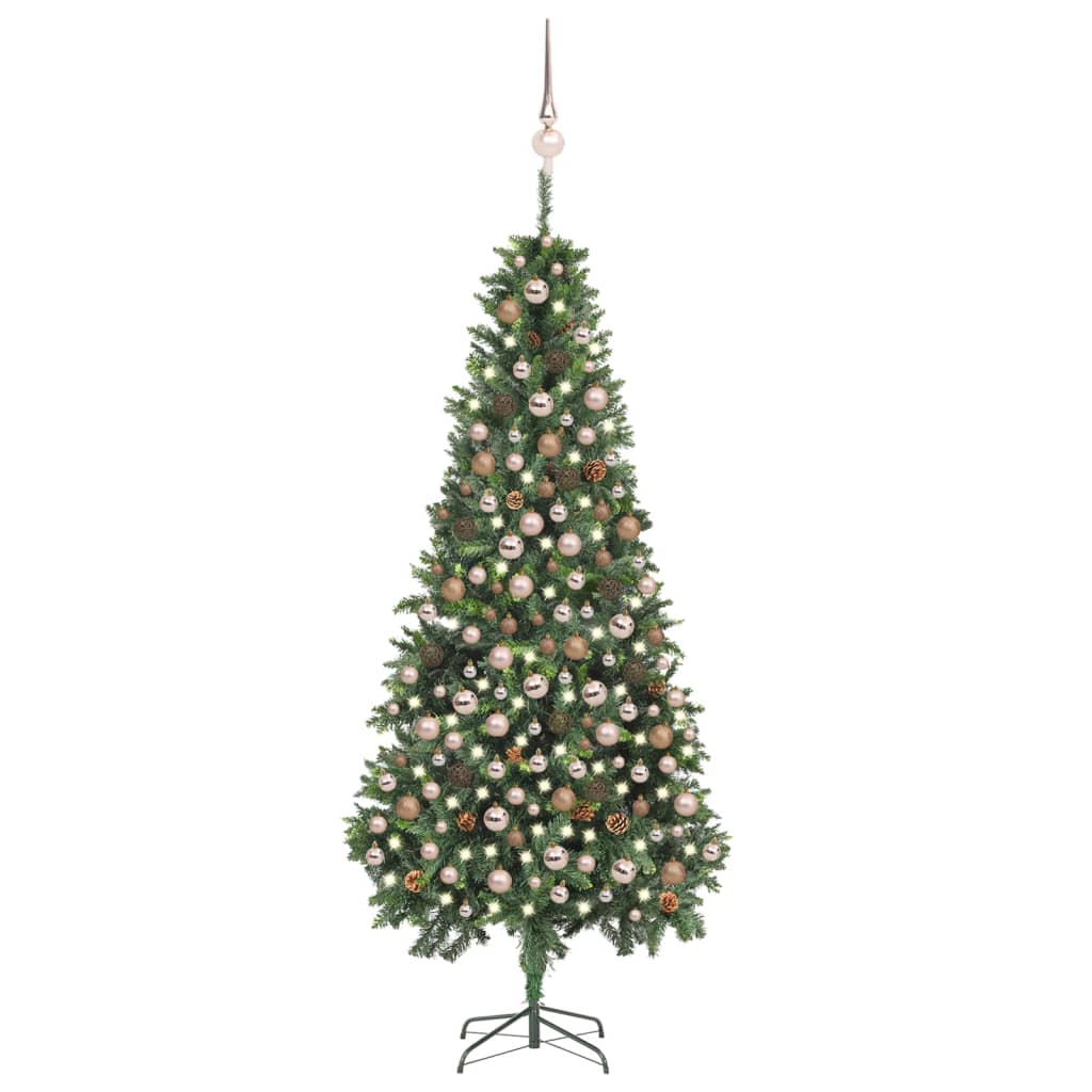 vidaXL Artificial Christmas Tree with LEDs&Ball Set&Pine Multi Colors/Sizes-14