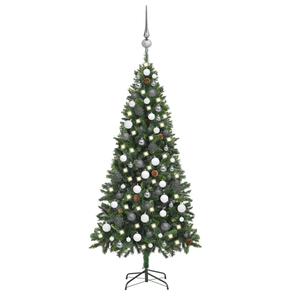 vidaXL Artificial Christmas Tree with LEDs&Ball Set&Pine Multi Colors/Sizes-22