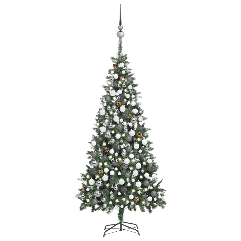 vidaXL Artificial Christmas Tree with LEDs&Ball Set&Pine Multi Colors/Sizes-28