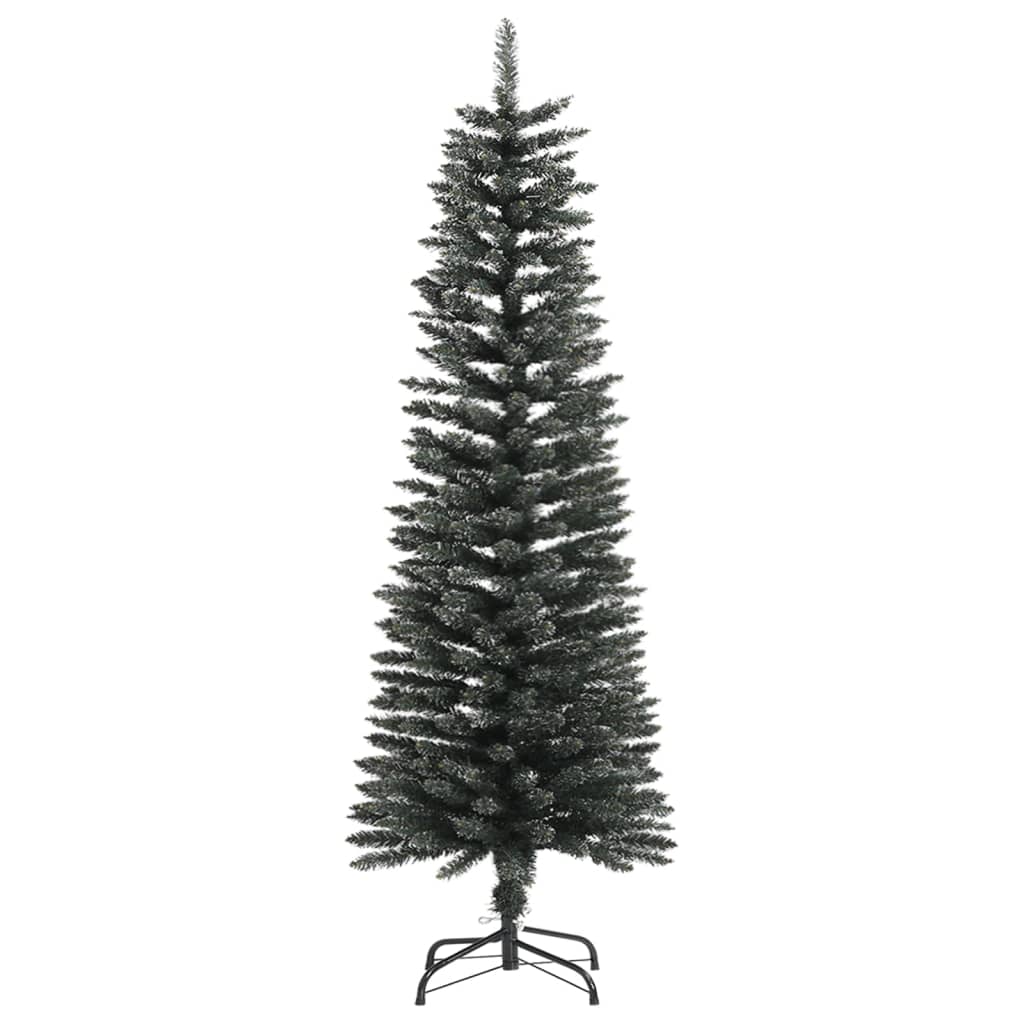 vidaXL Artificial Slim Christmas Tree with Stand Green PVC Decor Multi Sizes-3