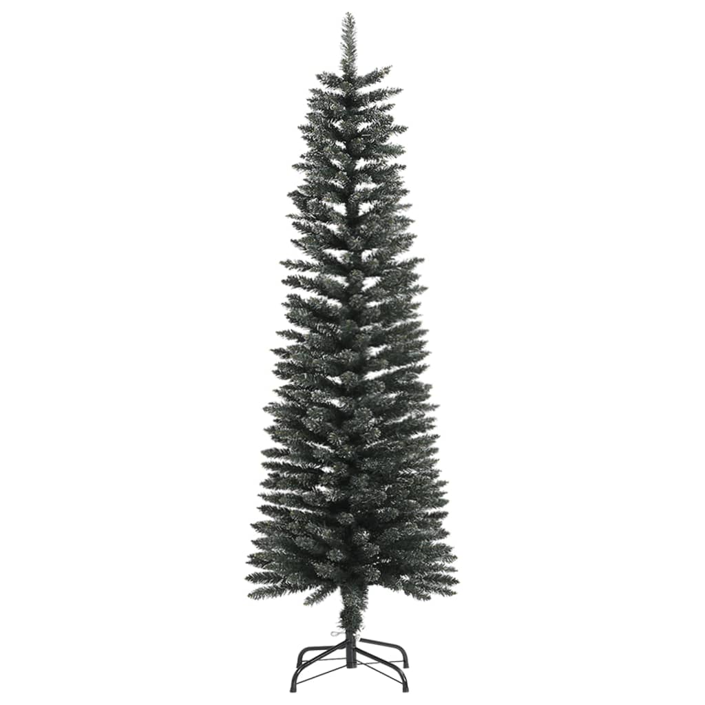 vidaXL Artificial Slim Christmas Tree with Stand Green PVC Decor Multi Sizes-10