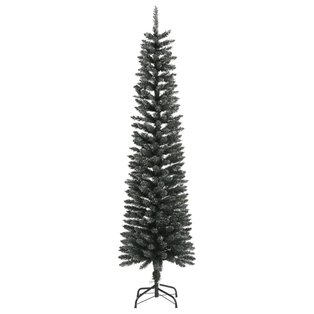 vidaXL Artificial Slim Christmas Tree with Stand Green PVC Decor Multi Sizes-17