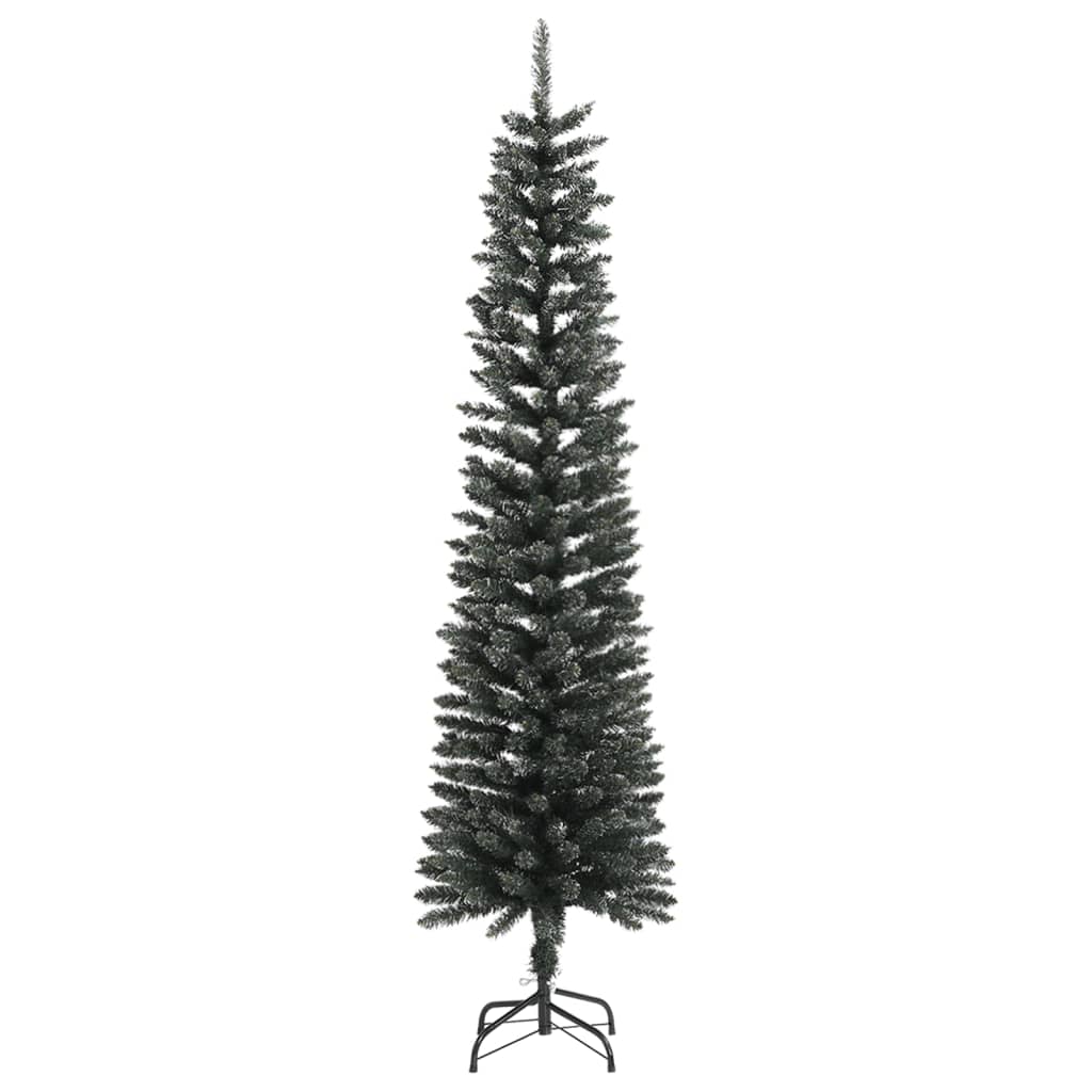 vidaXL Artificial Slim Christmas Tree with Stand Green PVC Decor Multi Sizes-24